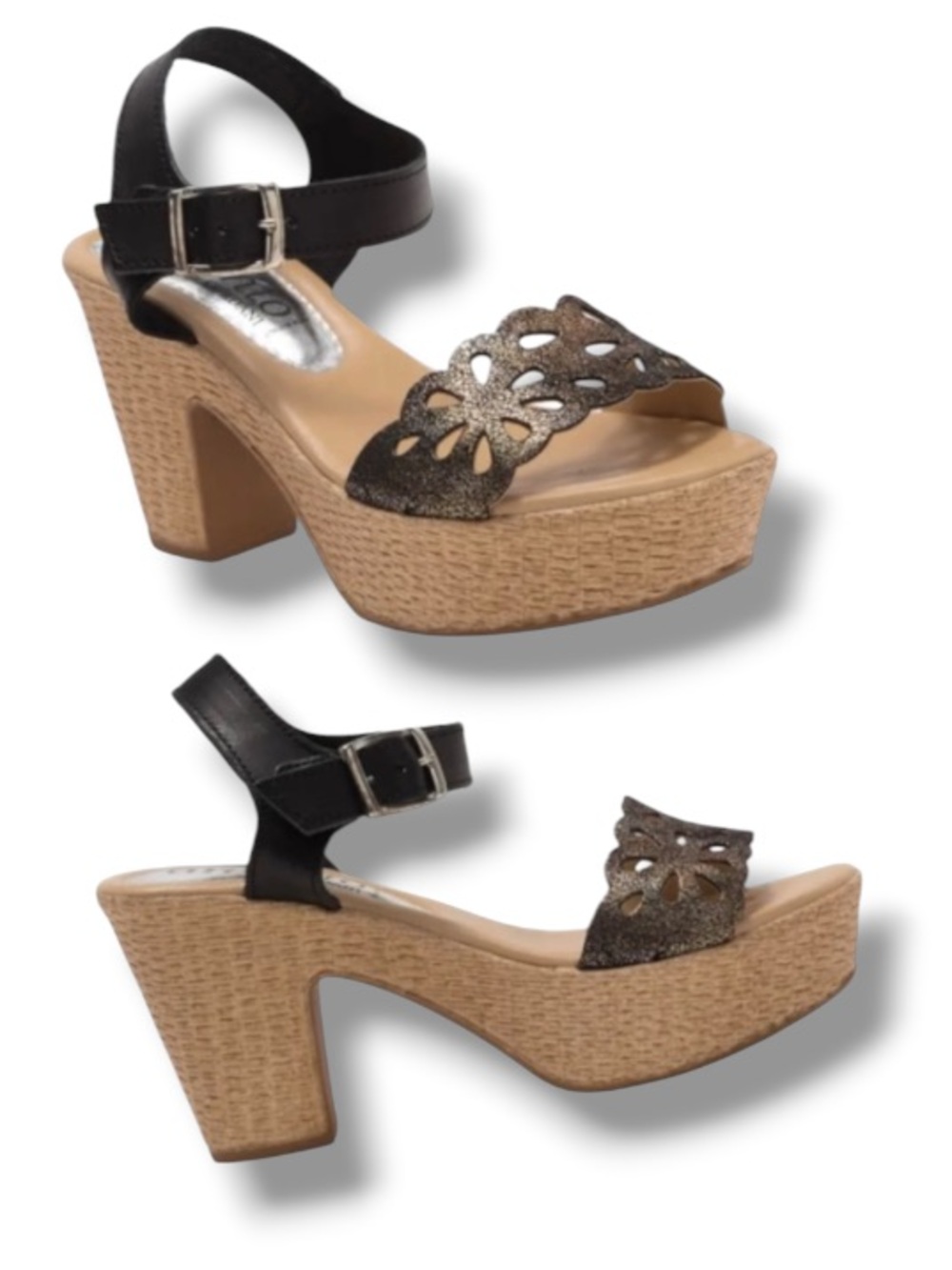 Argento by Cordani Women’s Made in Italy Florette Wedge Platform Heeled Sandal